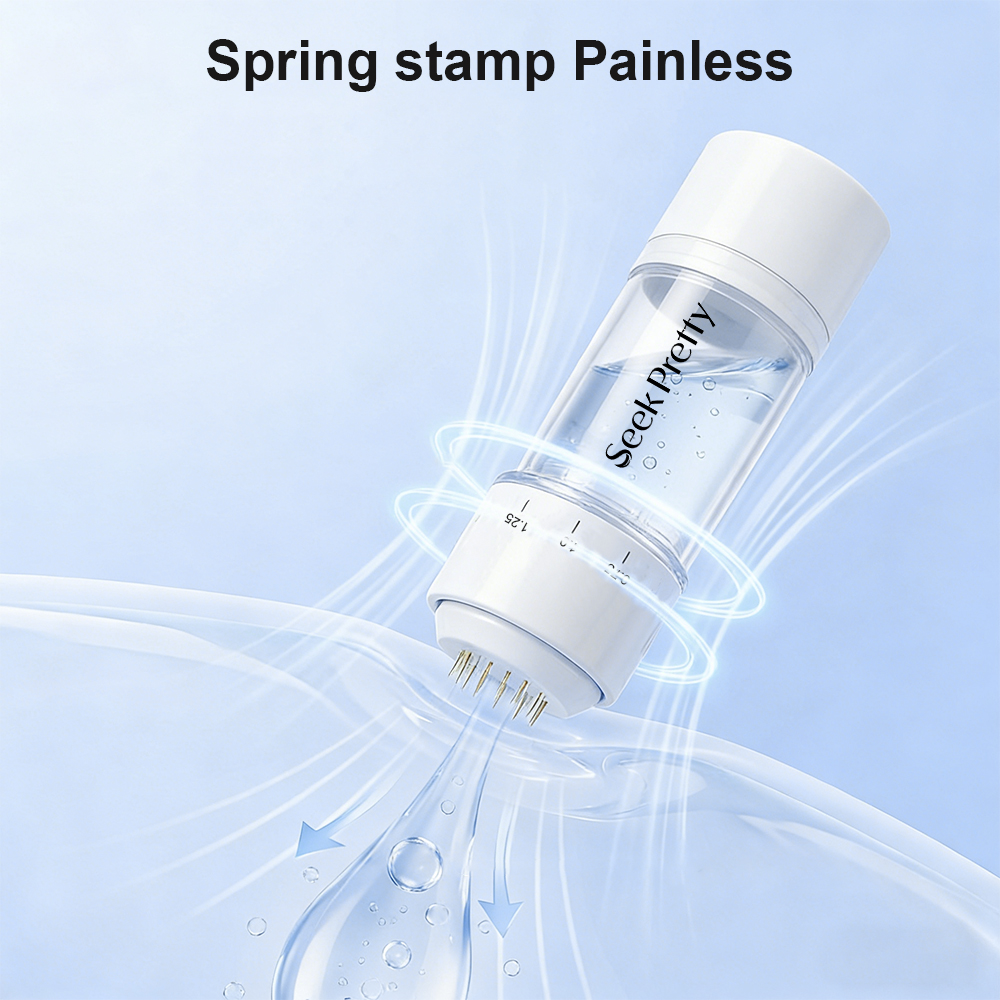 Private Label Micro Infusion Stamp Device Manufacturer | 0.25–1.5mm Spring Pump Gold plated needle micro infusion stamp anti-oxidation OEM manufacturer