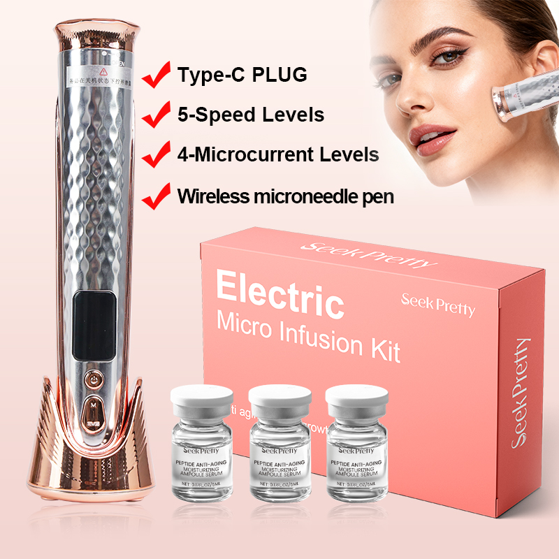 Seek Pretty EMS Hydra Pen: Electric Microneedling Pen with Seru